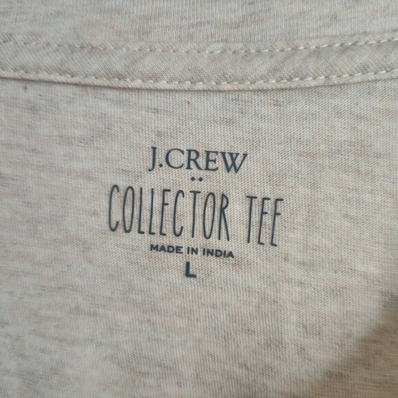 Ladies SZ L J Crew Factory Tan Hydrangea Graphic T-Shirt - Picture 4 of 4